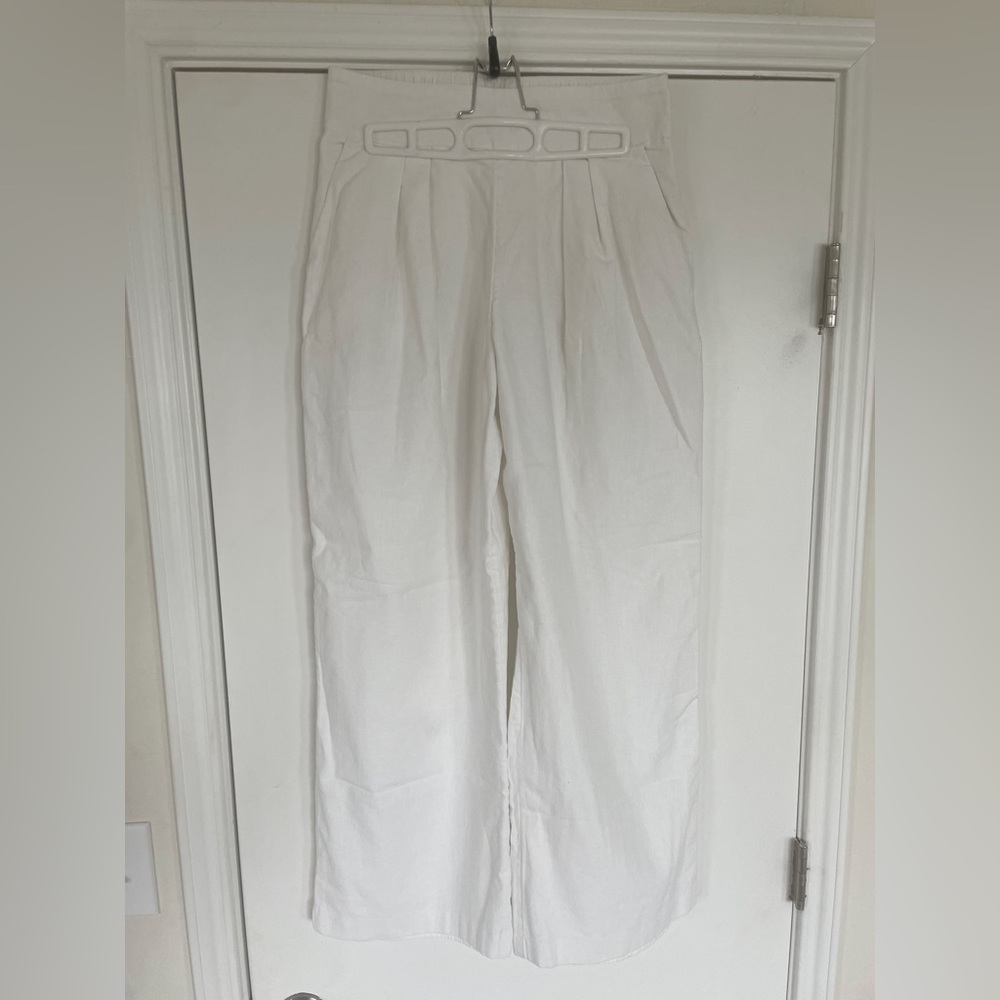Abercrombie & Fitch White Linen Trouser size Small Regular Length
